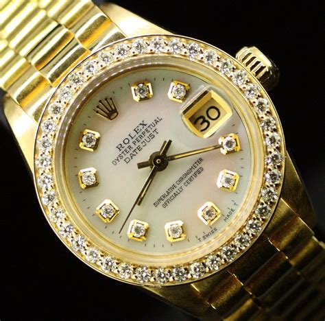 gold rolex women's datejust|rolex lady datejust 18k gold.